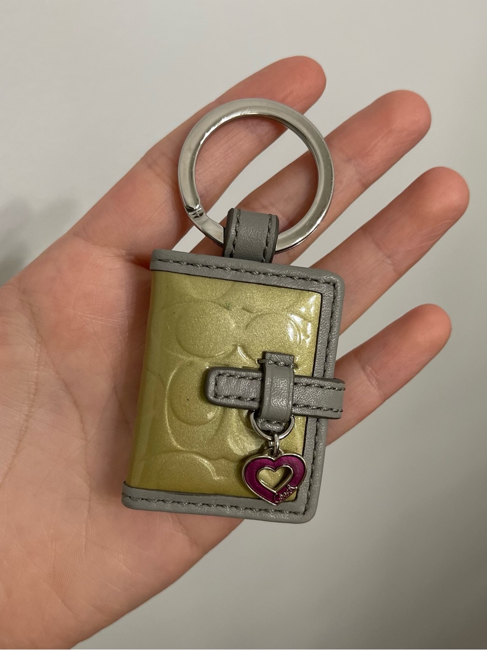Coach Keychain with Heart Charm